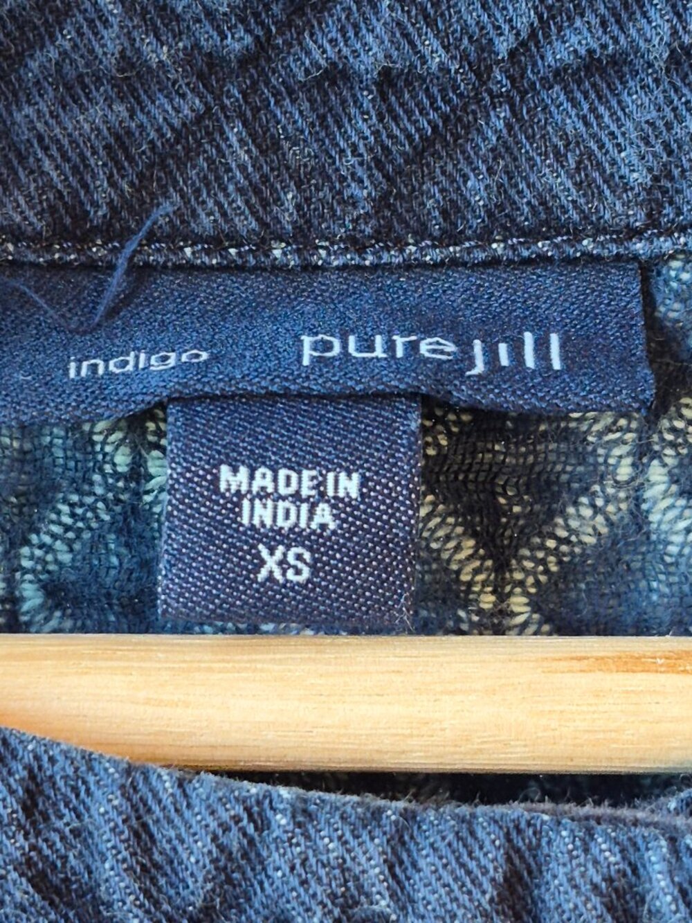 Pure Jill Indigo Quilted Snap Jacket XS - Picture 3 of 8